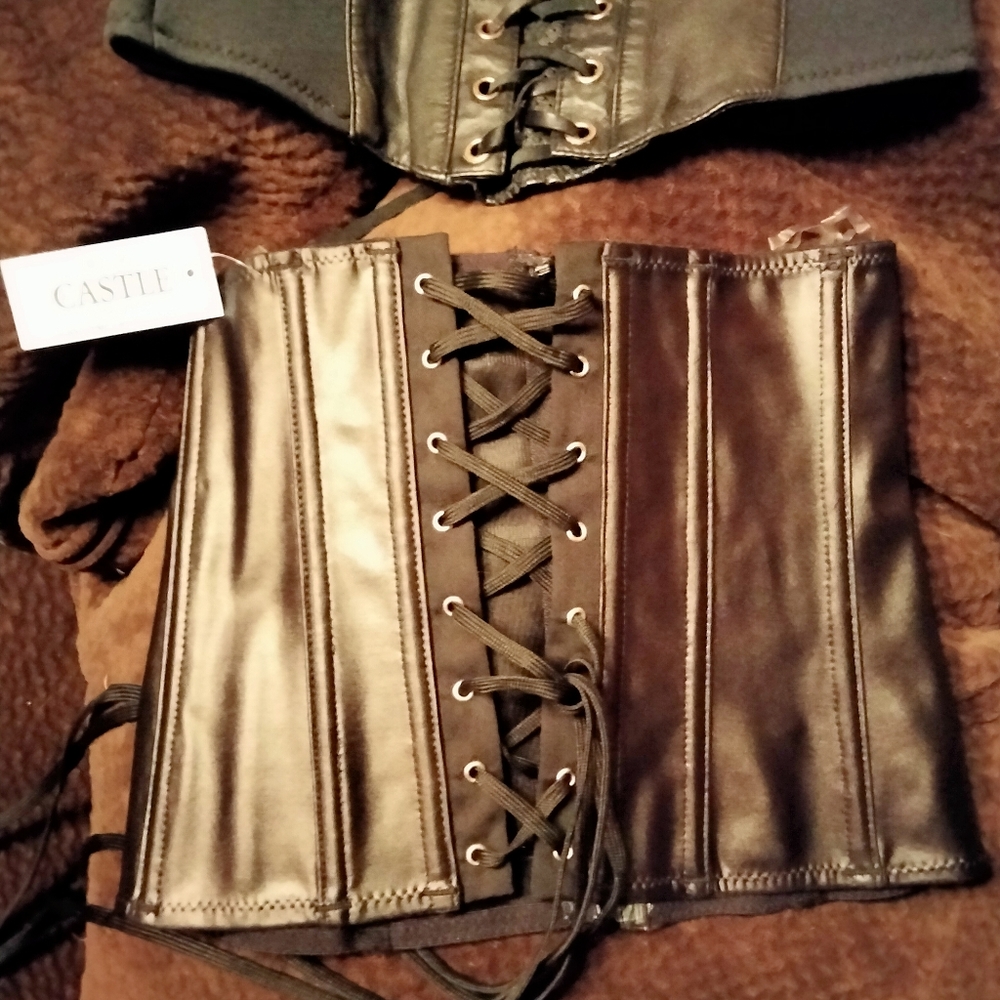 Castle genuine leather bustier